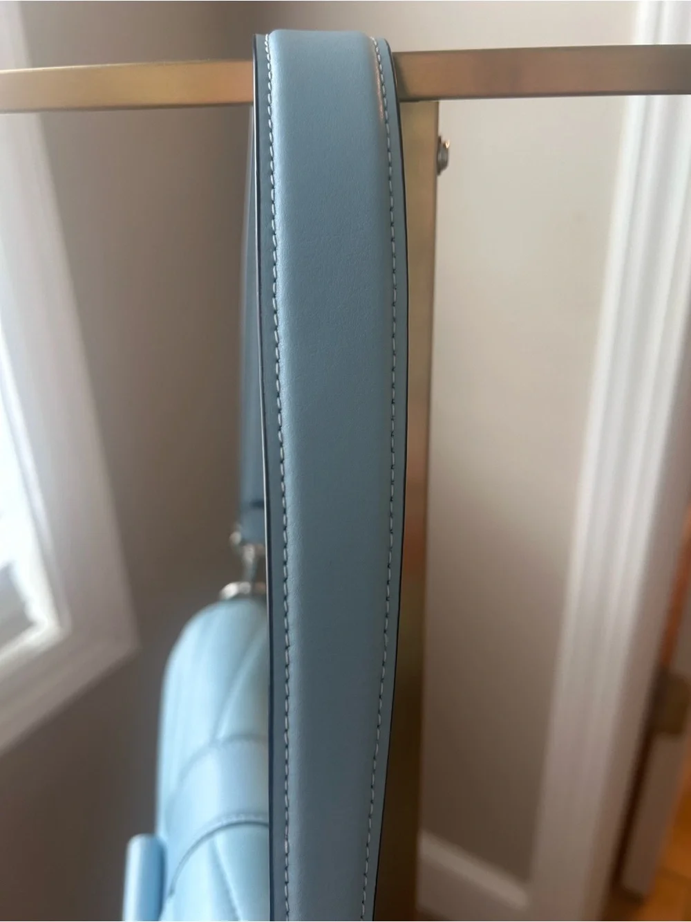 COACH Baby Blue Quilted Shoulder Bag